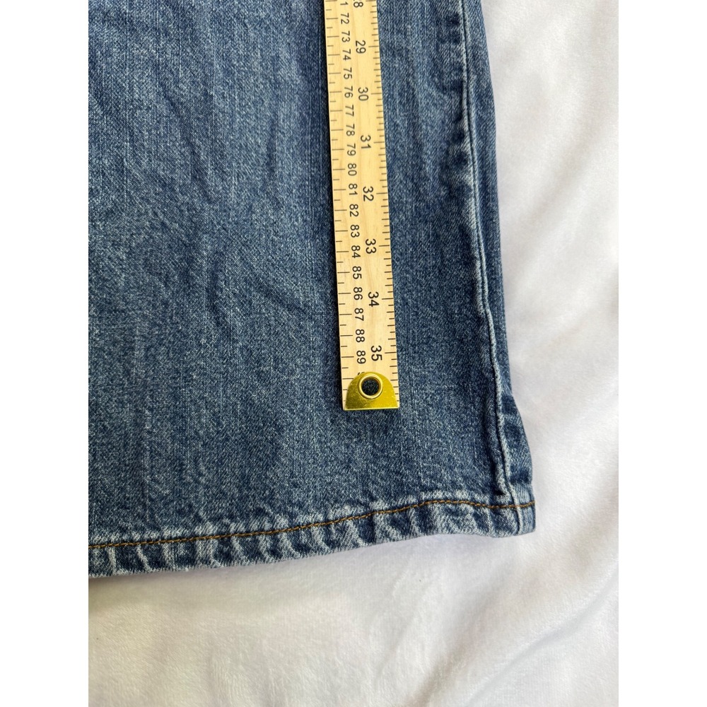Levis 527 Y2K Low Boot Cut Jeans Mens 38x30 Medium Wash Denim Blue Pants - Picture 7 of 9
